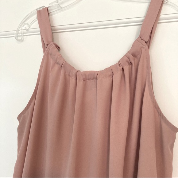 Ann Taylor Loft dusty rose flowing cami top - Picture 6 of 7